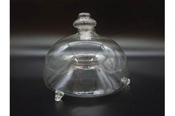 大正〜昭和初期　蓋付き　ノスタルジックな雰囲気を演出するハエ取り瓶2個セット(蠅、蝿、ハエトリ器、ガラス、硝子、フタ付き)(R-077752)