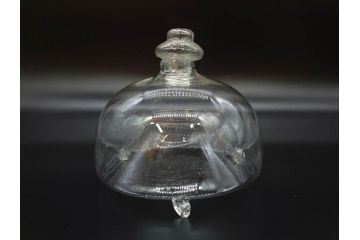 大正〜昭和初期　蓋付き　ノスタルジックな雰囲気を演出するハエ取り瓶2個セット(蠅、蝿、ハエトリ器、ガラス、硝子、フタ付き)(R-077752)