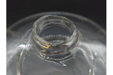 大正〜昭和初期　蓋付き　ノスタルジックな雰囲気を演出するハエ取り瓶2個セット(蠅、蝿、ハエトリ器、ガラス、硝子、フタ付き)(R-077752)