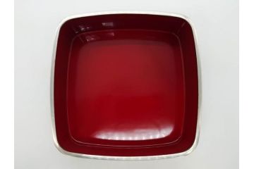 玉峰作　「梅花」　上品な梅の蒔絵が美しい御重箱&重台(木製、三段重箱、漆器、お重、共箱付き)(R-077753)
