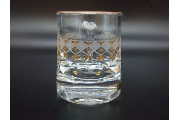 1986年　スウェーデン　KOSTA BODA(コスタボダ)　キリンビアマグコレクション　コレクターズグラス　ジュニア・ゴールド　金彩と細やかな装飾が美しいビアマグ(ジョッキ、KIRIN COLLECTORS GLASS、北欧)(R-077758)