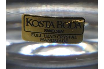 1986年　スウェーデン　KOSTA BODA(コスタボダ)　キリンビアマグコレクション　コレクターズグラス　ジュニア・ゴールド　金彩と細やかな装飾が美しいビアマグ(ジョッキ、KIRIN COLLECTORS GLASS、北欧)(R-077758)