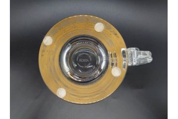 1986年　スウェーデン　KOSTA BODA(コスタボダ)　キリンビアマグコレクション　コレクターズグラス　ジュニア・ゴールド　金彩と細やかな装飾が美しいビアマグ(ジョッキ、KIRIN COLLECTORS GLASS、北欧)(R-077758)