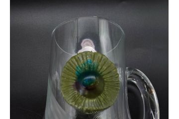 1982年　フランス　DAUM(ドーム)　キリンビアマグコレクション　コレクターズグラス　装飾が個性的なビアマグ(KIRIN COLLECTORS GLASS、グラス、パート・ド・ヴェール、ジョッキ)(R-077761)