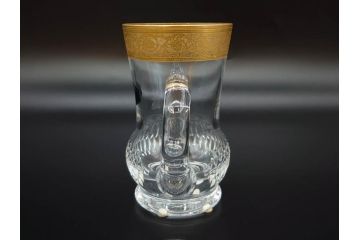 1983年　フランス　Saint Louis(サンルイ)　キリンビアマグコレクション　コレクターズグラス　金彩によるアザミの装飾が美しいビアマグ(KIRIN COLLECTORS GLASS、ジョッキ、グラス)(R-077764)