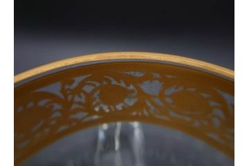 1983年　フランス　Saint Louis(サンルイ)　キリンビアマグコレクション　コレクターズグラス　金彩によるアザミの装飾が美しいビアマグ(KIRIN COLLECTORS GLASS、ジョッキ、グラス)(R-077764)
