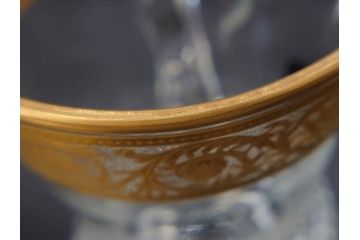 1983年　フランス　Saint Louis(サンルイ)　キリンビアマグコレクション　コレクターズグラス　金彩によるアザミの装飾が美しいビアマグ(KIRIN COLLECTORS GLASS、ジョッキ、グラス)(R-077764)