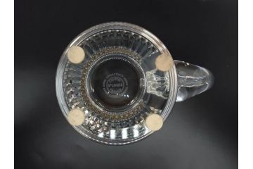 1983年　フランス　Saint Louis(サンルイ)　キリンビアマグコレクション　コレクターズグラス　金彩によるアザミの装飾が美しいビアマグ(KIRIN COLLECTORS GLASS、ジョッキ、グラス)(R-077764)
