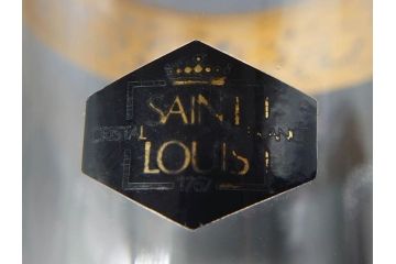 1983年　フランス　Saint Louis(サンルイ)　キリンビアマグコレクション　コレクターズグラス　金彩によるアザミの装飾が美しいビアマグ(KIRIN COLLECTORS GLASS、ジョッキ、グラス)(R-077764)