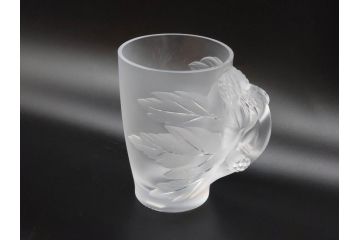1986年　フランス　LALIQUE(ラリック)　キリンビアマグコレクション　コレクターズグラス　匠の技が光るビアマグ(クリスタルグラス、ジョッキ、KIRIN COLLECTORS GLASS、グラス)(R-077765)　