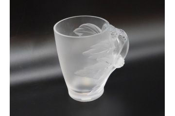 1986年　フランス　LALIQUE(ラリック)　キリンビアマグコレクション　コレクターズグラス　匠の技が光るビアマグ(クリスタルグラス、ジョッキ、KIRIN COLLECTORS GLASS、グラス)(R-077765)　