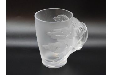 1986年　フランス　LALIQUE(ラリック)　キリンビアマグコレクション　コレクターズグラス　匠の技が光るビアマグ(クリスタルグラス、ジョッキ、KIRIN COLLECTORS GLASS、グラス)(R-077765)　