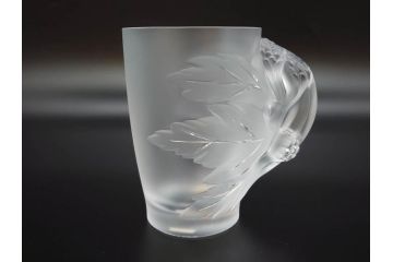 1986年　フランス　LALIQUE(ラリック)　キリンビアマグコレクション　コレクターズグラス　匠の技が光るビアマグ(クリスタルグラス、ジョッキ、KIRIN COLLECTORS GLASS、グラス)(R-077765)　