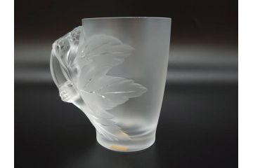 1986年　フランス　LALIQUE(ラリック)　キリンビアマグコレクション　コレクターズグラス　匠の技が光るビアマグ(クリスタルグラス、ジョッキ、KIRIN COLLECTORS GLASS、グラス)(R-077765)　