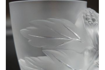 1986年　フランス　LALIQUE(ラリック)　キリンビアマグコレクション　コレクターズグラス　匠の技が光るビアマグ(クリスタルグラス、ジョッキ、KIRIN COLLECTORS GLASS、グラス)(R-077765)　