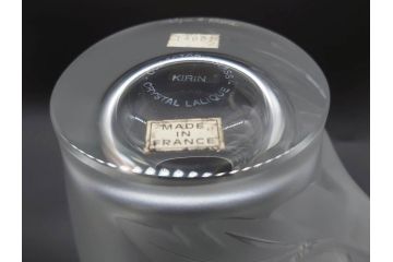 1986年　フランス　LALIQUE(ラリック)　キリンビアマグコレクション　コレクターズグラス　匠の技が光るビアマグ(クリスタルグラス、ジョッキ、KIRIN COLLECTORS GLASS、グラス)(R-077765)　