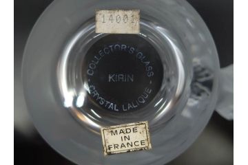 1986年　フランス　LALIQUE(ラリック)　キリンビアマグコレクション　コレクターズグラス　匠の技が光るビアマグ(クリスタルグラス、ジョッキ、KIRIN COLLECTORS GLASS、グラス)(R-077765)　