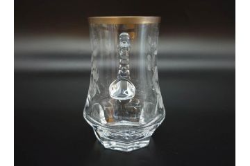 1985年　チェコ　Moser　モーゼル　キリンビアマグコレクション　コレクターズグラス　金彩　ビアジョッキ(KIRIN COLLECTORS GLASS、グラヴィール、ガラス)(R-077766)