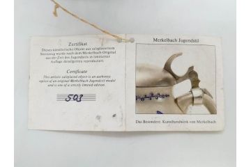 ドイツ　MERKELBACH(メルケルバッハ)　　限定3000　503/3000　524/3000　丸いフォルムとユニークなモチーフが可愛らしいビアマグ2点セット(蓋付き、ビールジョッキ、陶器、1757年、1902年、外箱付)(R-077767)