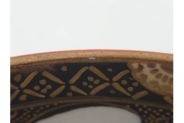 明治期　九谷焼　色絵　花鳥図　約16cm　5.1寸　細かな彩色が美しい中皿5枚セット(裏印、金彩、器、うつわ、和食器、和皿、五寸一分)(R-077770)