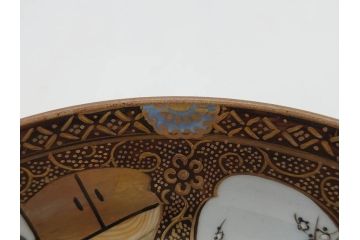 明治期　九谷焼　色絵　花鳥図　約16cm　5.1寸　細かな彩色が美しい中皿5枚セット(裏印、金彩、器、うつわ、和食器、和皿、五寸一分)(R-077771)