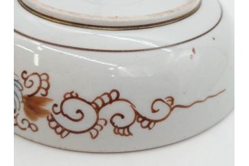 明治期　九谷焼　色絵　花鳥図　約16cm　5.1寸　細かな彩色が美しい中皿5枚セット(裏印、金彩、器、うつわ、和食器、和皿、五寸一分)(R-077771)