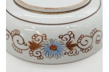 明治期　九谷焼　色絵　花鳥図　約16cm　5.1寸　細かな彩色が美しい中皿5枚セット(裏印、金彩、器、うつわ、和食器、和皿、五寸一分)(R-077772)