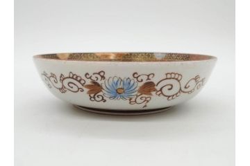 明治期　九谷焼　色絵　花鳥図　約16cm　5.1寸　細かな彩色が美しい中皿5枚セット(裏印、金彩、器、うつわ、和食器、和皿、五寸一分)(R-077772)