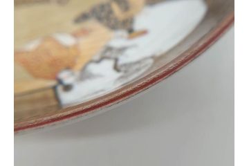 明治期　九谷焼　色絵　花鳥図　約16cm　5.1寸　細かな彩色が美しい中皿5枚セット(裏印、金彩、器、うつわ、和食器、和皿、五寸一分)(R-077773)