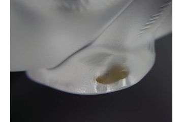 1932年　フランス　LALIQUE(ラリック)　猫　可愛らしいフォルムの猫のオブジェ(ルネ・ラリック、伏せる猫、キャット、ディスプレイ、置物、クリスタルガラス、箱付き)(R-077774)