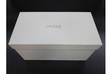 1932年　フランス　LALIQUE(ラリック)　猫　可愛らしいフォルムの猫のオブジェ(ルネ・ラリック、伏せる猫、キャット、ディスプレイ、置物、クリスタルガラス、箱付き)(R-077774)