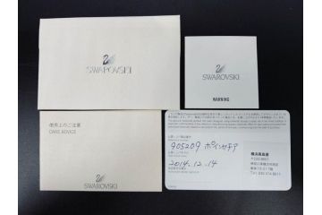 オーストリア　SWAROVSKI(スワロフスキー)　ポインセチア　高さ8cm/4.5cm　キラキラと輝く華やかなクリスタルオブジェ2点セット(クリスマスデコレーション、クリスタルガラス、置物、ディスプレイ、箱付き)(R-077775)