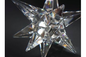 オーストリア　SWAROVSKI(スワロフスキー)　上品な輝きを放つペンダント&スターオーナメント(アクセサリー、首飾り、ネックレス、昆虫、クリスマスデコレーション、アクセサリー、装飾物、星、外箱付き)(R-077776)