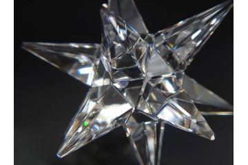 オーストリア　SWAROVSKI(スワロフスキー)　上品な輝きを放つペンダント&スターオーナメント(アクセサリー、首飾り、ネックレス、昆虫、クリスマスデコレーション、アクセサリー、装飾物、星、外箱付き)(R-077776)