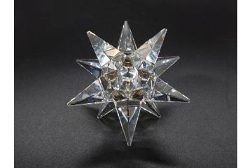 オーストリア　SWAROVSKI(スワロフスキー)　上品な輝きを放つペンダント&スターオーナメント(アクセサリー、首飾り、ネックレス、昆虫、クリスマスデコレーション、アクセサリー、装飾物、星、外箱付き)(R-077776)