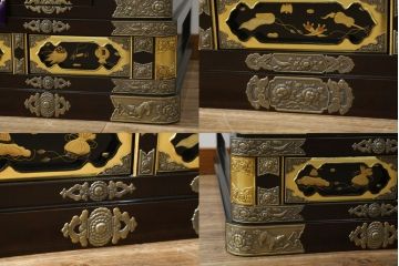 中古　未使用展示品　超美品!!　150代　三方開　総金　金仏壇　優しい雰囲気の色合いと細部まで造り込まれた意匠が魅力の仏壇(定価約265万円)(R-077787)