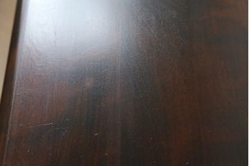 中古　北海道民芸家具　直線的なフォルムとシックな色合いが美しいサイドチェスト(引き出し、洋服タンス)(R-077791)