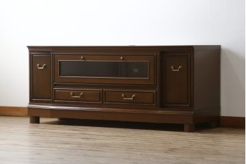 中古　美品　maruni(マルニ木工)　地中海ロイヤル(ROYAL)　クラシカルな雰囲気が魅力的なテレビ台(サイドボード、サイドキャビネット、リビングボード、ローボード、収納棚、戸棚)(定価約32万円)(R-077793)