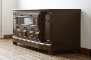 中古　美品　maruni(マルニ木工)　地中海ロイヤル(ROYAL)　クラシカルな雰囲気が魅力的なテレビ台(サイドボード、サイドキャビネット、リビングボード、ローボード、収納棚、戸棚)(定価約32万円)(R-077793)