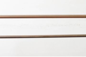 フランスビンテージ　シンプルで落ち着いたデザインが魅力的な真鍮(しんちゅう)製のハンガーラック(ポールハンガー、洋服掛け、コート掛け、店舗什器、ヴィンテージ)(R-077800)