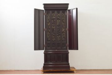 中古　新古品　未使用展示品　紫檀(シタン)材　落ち着きのある色合いが魅力の仏壇(定価約81万5千円)(R-077815)