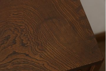 和製アンティーク　上手物!!　最上級　指物家具　総欅(ケヤキ)材　三方玉杢　上品な佇まいが魅力的な新潟産茶箪笥(茶棚、サイドキャビネット、サイドボード、戸棚、収納棚)(R-077842)