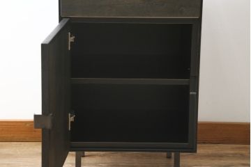 中古　美品　特注品　アンティーク調　収納付きのシンプルなショーケース(ガラスケース、Gケース、コレクションケース、ディスプレイケース、展示台、展示ケース、ジュエリーケース、飾り台、陳列台、サイドキャビネット、店舗什器)(R-077846)