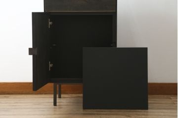中古　美品　特注品　アンティーク調　収納付きのシンプルなショーケース(ガラスケース、Gケース、コレクションケース、ディスプレイケース、展示台、展示ケース、ジュエリーケース、飾り台、陳列台、サイドキャビネット、店舗什器)(R-077846)
