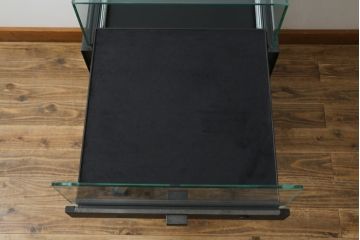 中古　美品　特注品　アンティーク調　収納付きのシンプルなショーケース(ガラスケース、Gケース、コレクションケース、ディスプレイケース、展示台、展示ケース、ジュエリーケース、飾り台、陳列台、サイドキャビネット、店舗什器)(R-077846)