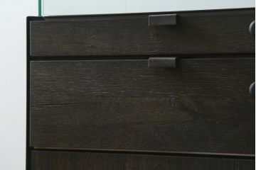 中古　美品　特注品　アンティーク調　収納付きのシンプルなショーケース(ガラスケース、Gケース、コレクションケース、ディスプレイケース、展示台、展示ケース、ジュエリーケース、飾り台、陳列台、サイドキャビネット、店舗什器)(R-077846)