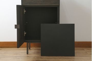 中古　美品　特注品　アンティーク調　収納付きのシンプルなショーケース(ガラスケース、Gケース、コレクションケース、ディスプレイケース、展示台、展示ケース、ジュエリーケース、飾り台、陳列台、サイドキャビネット、店舗什器)(R-077848)