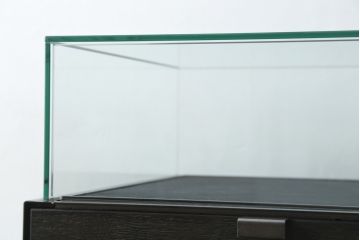中古　美品　特注品　アンティーク調　収納付きのシンプルなショーケース(ガラスケース、Gケース、コレクションケース、ディスプレイケース、展示台、展示ケース、ジュエリーケース、飾り台、陳列台、サイドキャビネット、店舗什器)(R-077848)