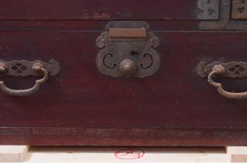 和製アンティーク　明治大正期　縁起物の巾着金具が魅力的な松本衣装箪笥(時代箪笥、和たんす、収納タンス、チェスト、引き出し)(R-077849)