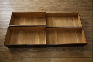 和製アンティーク　明治大正期　縁起物の巾着金具が魅力的な松本衣装箪笥(時代箪笥、和たんす、収納タンス、チェスト、引き出し)(R-077849)